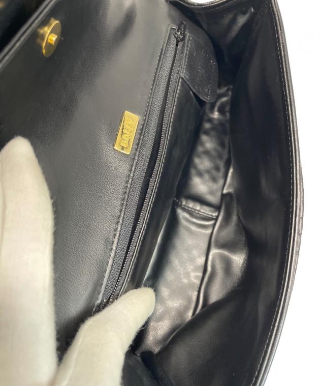 中古・古着通販】BALLY (バリー) ステッチレザーバッグ ブラック