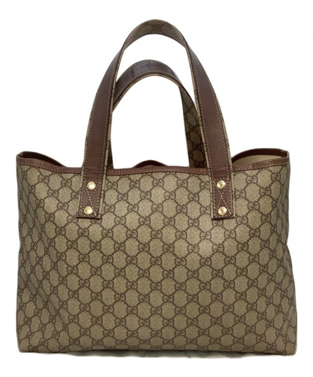 美品 GUCCI グッチ GGスプリーム トートバッグ 中古・古着通販】GUCCI (グッチ) GGスプリーム トートバッグ ベージュ