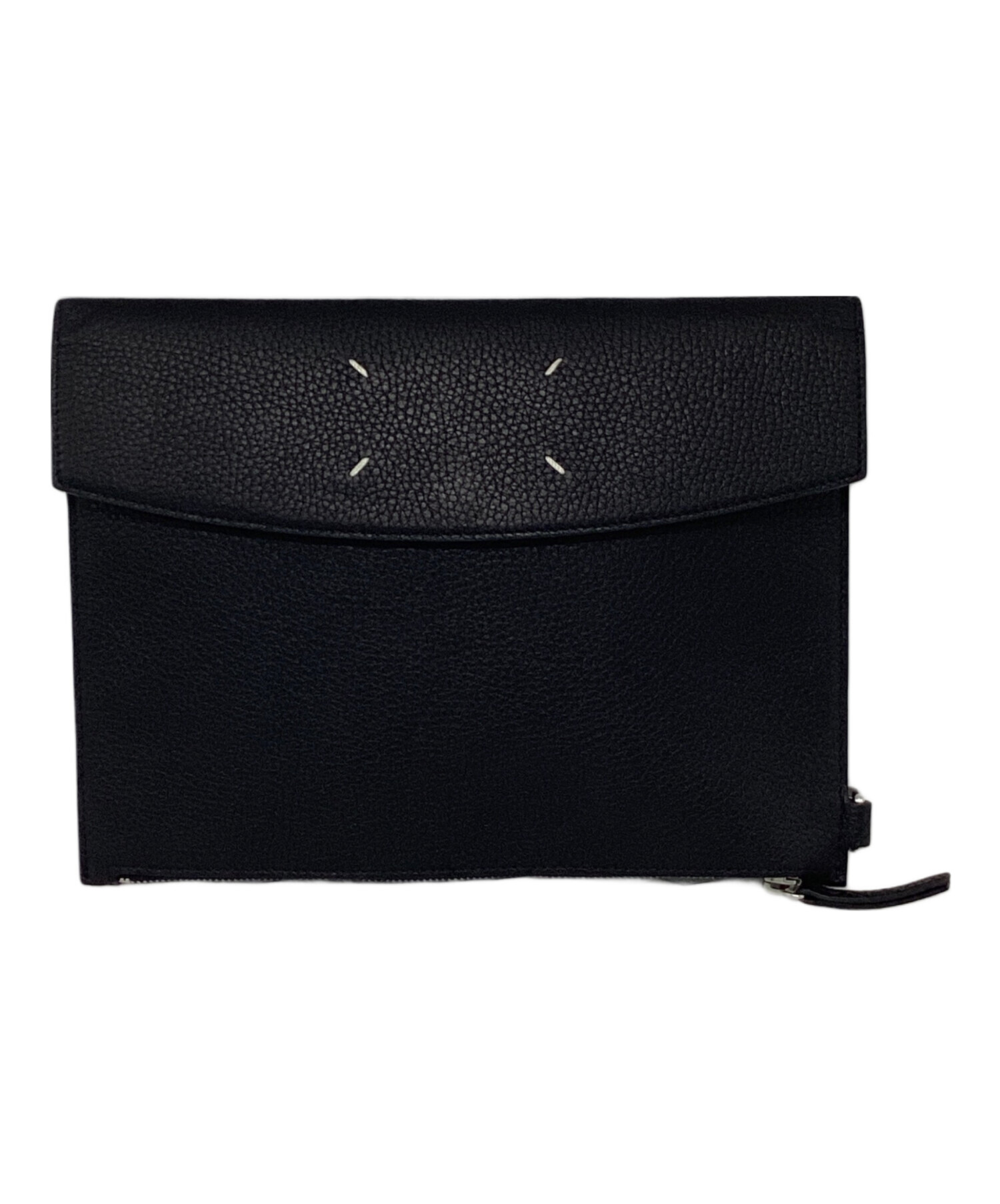 メゾンマルジェラのブラックレザー製ドキュメントケース（A4サイズ対応） 中古・古着通販】Maison Margiela (メゾンマルジェラ) ドキュメント