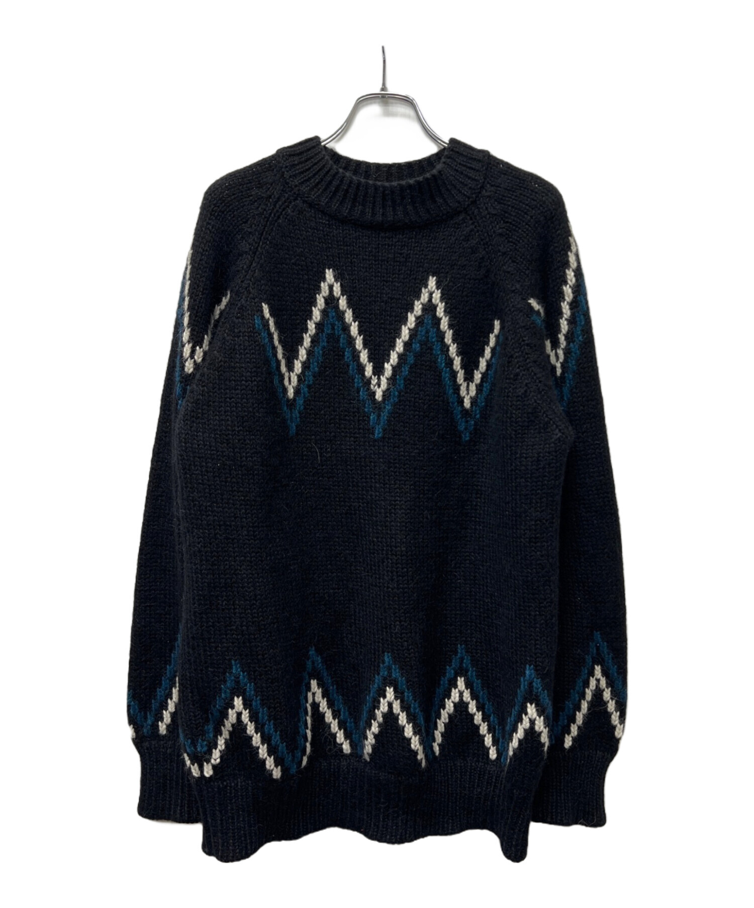 中古・古着通販】maison kitsune (メゾンキツネ) 厚手ニット ブラック