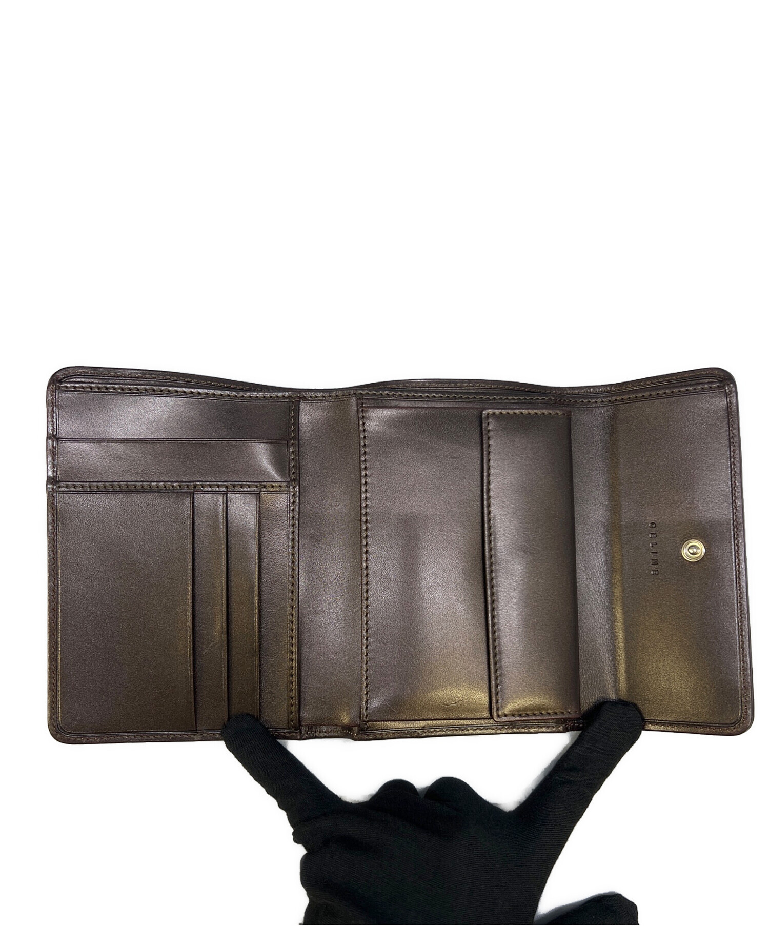 中古・古着通販】CELINE (セリーヌ) 3つ折り財布 ベージュ｜ブランド 