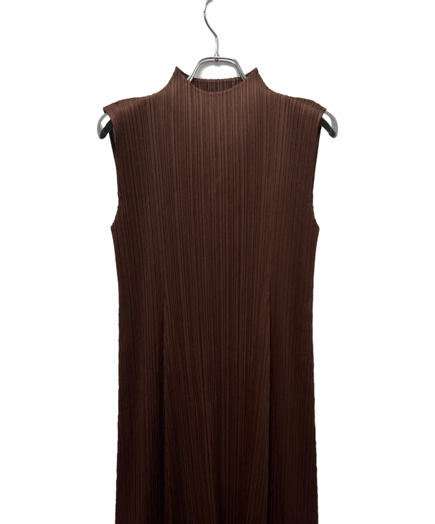 PLEATS PLEASE ダークグブラウンプリーツ 半袖シャツ PLEATS PLEASE ISSEY MIYAKE（Tシャツ/カットソー(半袖/袖なし)）の