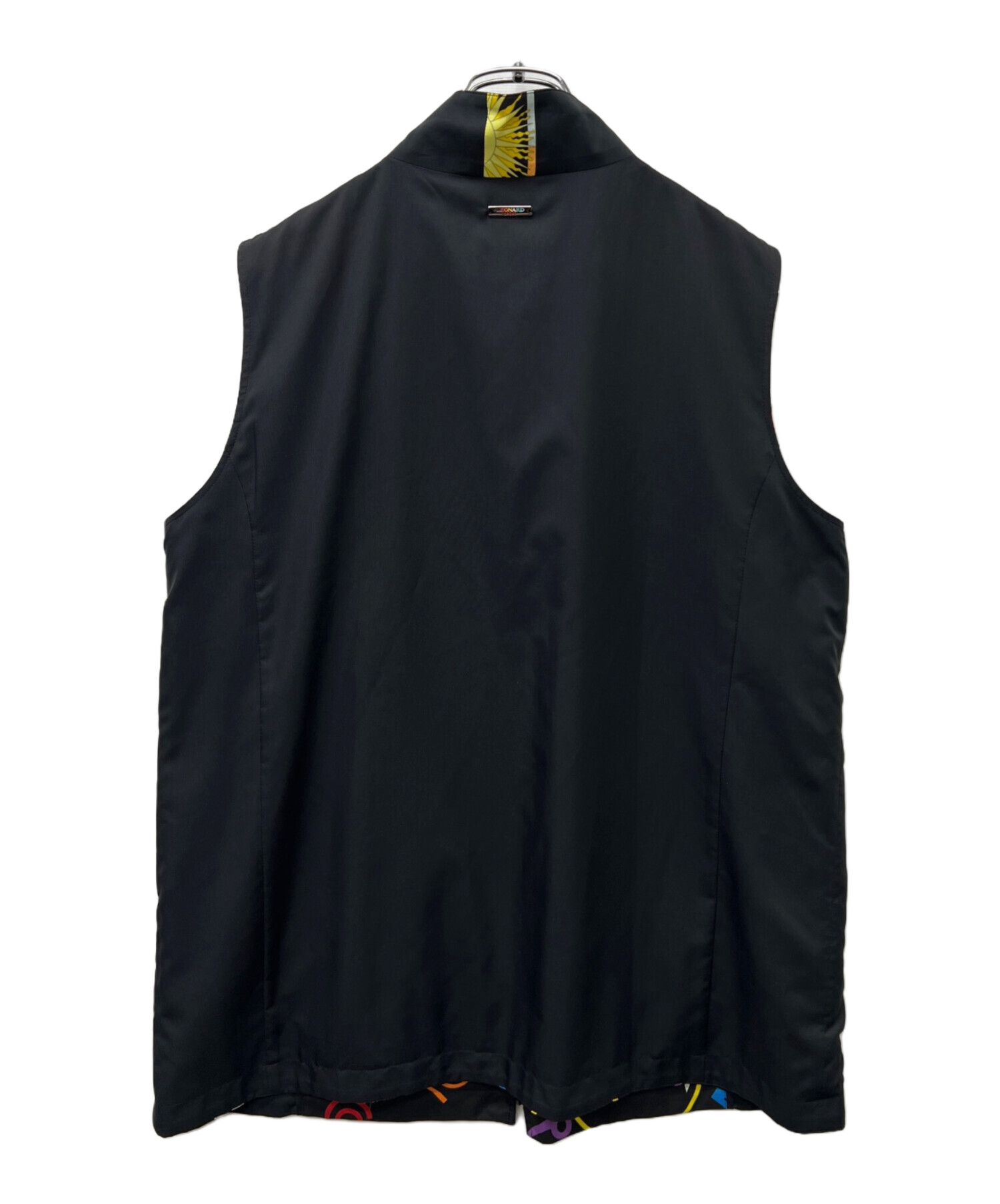 【 レオナールスポーツ 】　黒　ジップアップ　ジャケット　ジャンパー　サイズ42 mj10378- Synthetic Leather Zip Up Jacket ジップアップジャケット