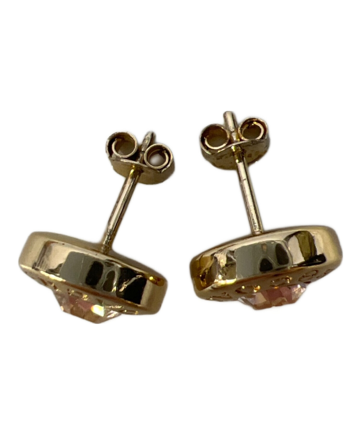 中古・古着通販】COACH (コーチ) ピアス ゴールド×ピンク｜ブランド