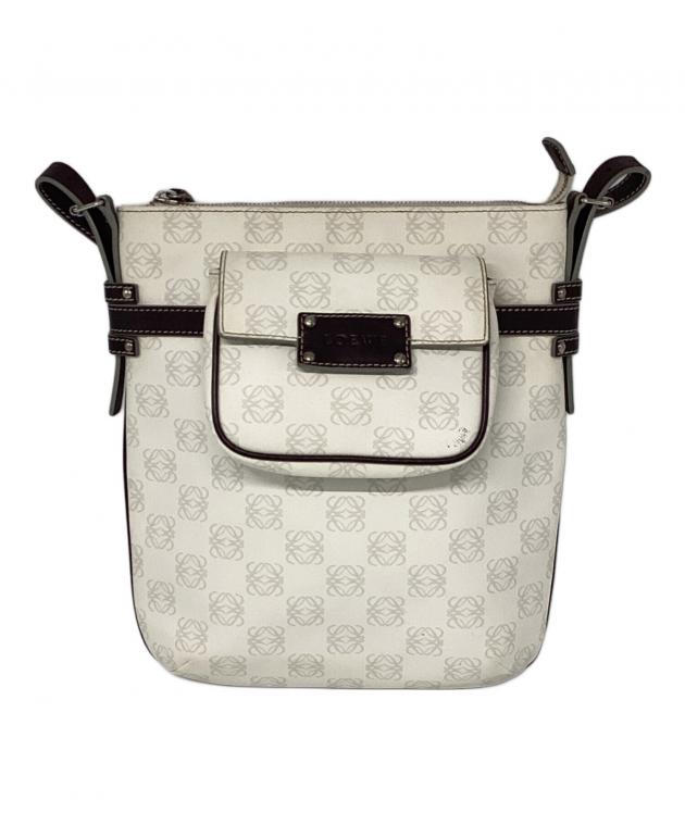 中古・古着通販】LOEWE (ロエベ) アナグラムショルダーバッグ ホワイト 