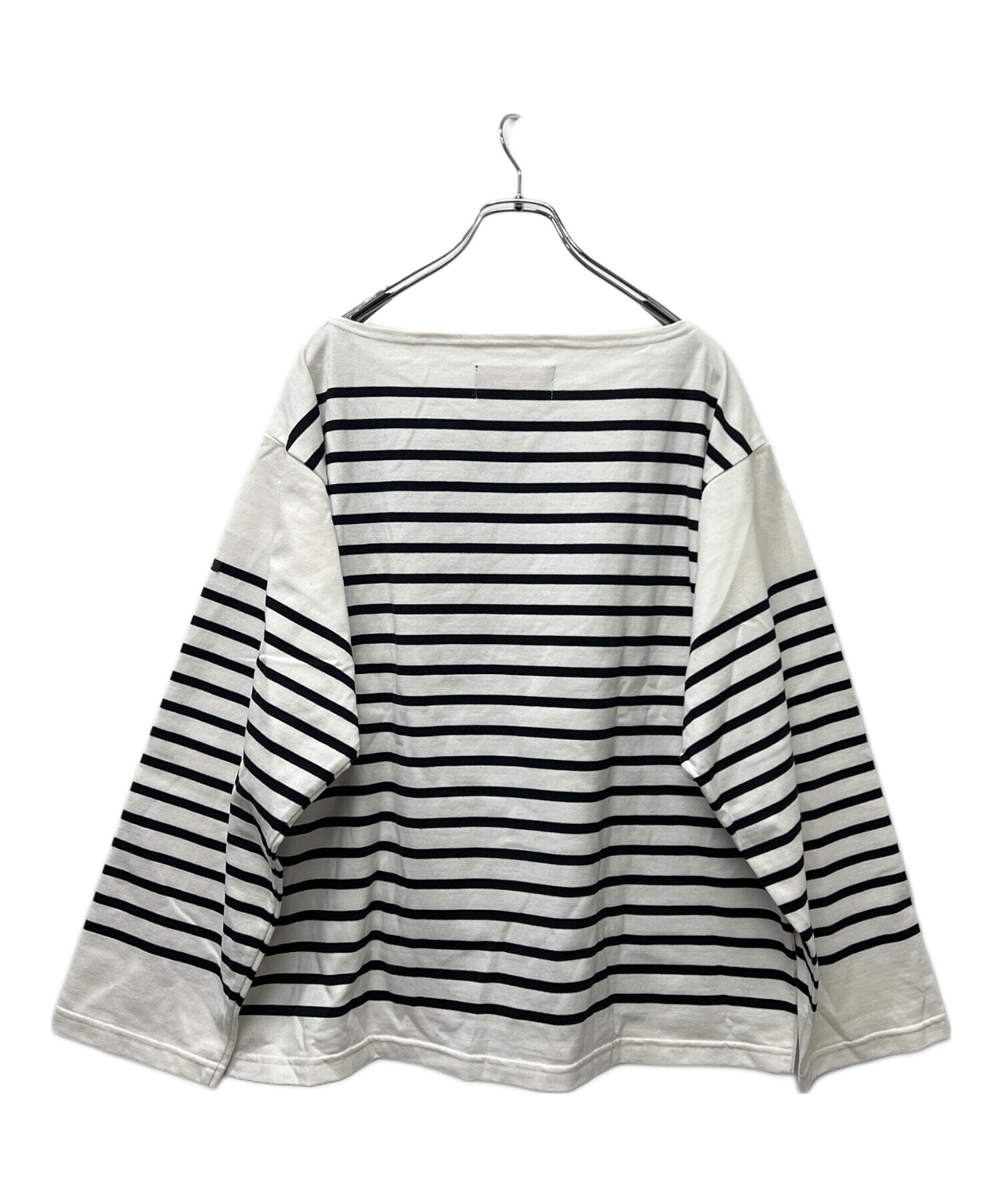 希少 即完売 正規品 OUTIL genre 別注 バスク シャツ L ウティ 中古・古着通販】OUTIL (ウティ) バスクシャツ ブラック×ホワイト