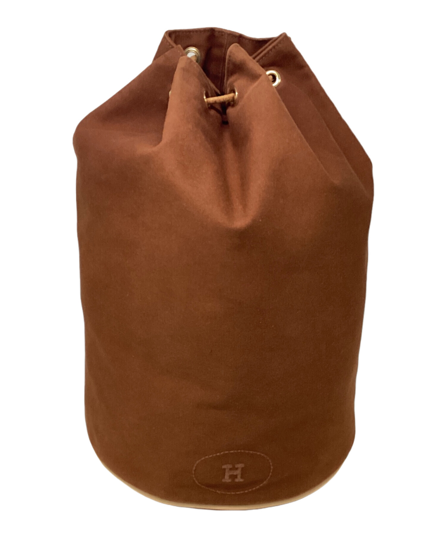 中古・古着通販】HERMES (エルメス) 巾着バッグ ブラウン｜ブランド