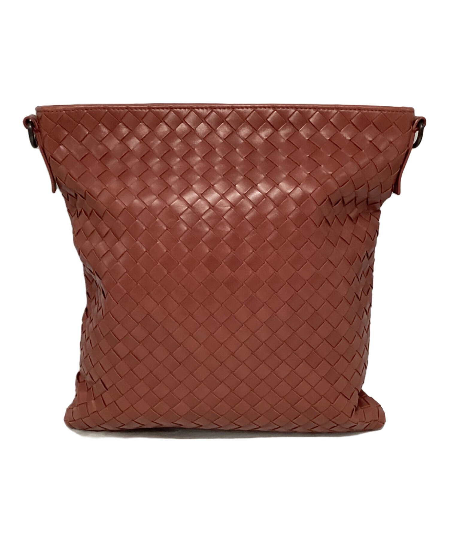 BOTTEGA VENETA ボッテガベネタ ショルダーバッグ  赤 【古着】【中古】【送料無料】 中古・古着通販】BOTTEGA VENETA (ボッテガベネタ) レザーショルダー