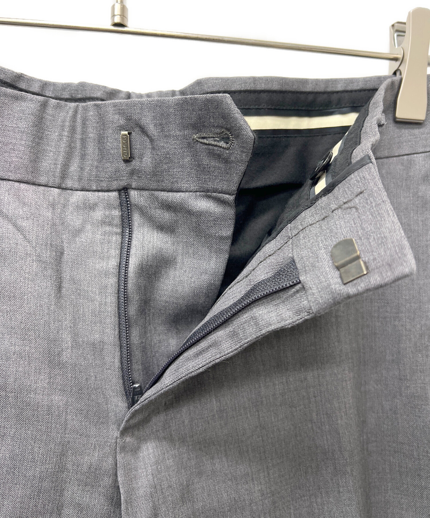 中古・古着通販】GUCCI (グッチ) スラックス グレー サイズ:48