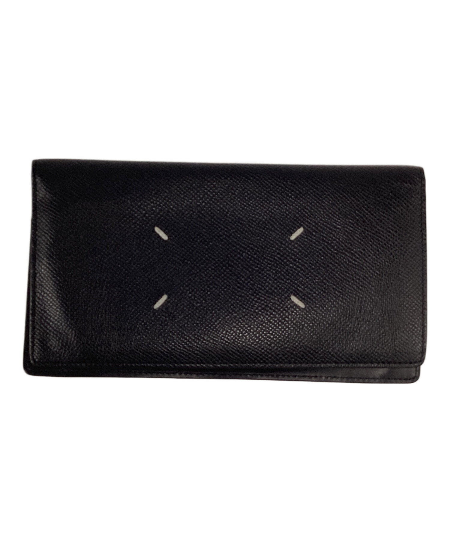Maison Margiela ラウンドファスナー 長財布 ブラック 中古 中古・古着通販】Maison Margiela (メゾンマルジェラ) 長財布 ブラック