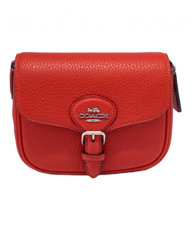 中古・古着通販】COACH (コーチ) アメリアスモールサドルバッグ レッド