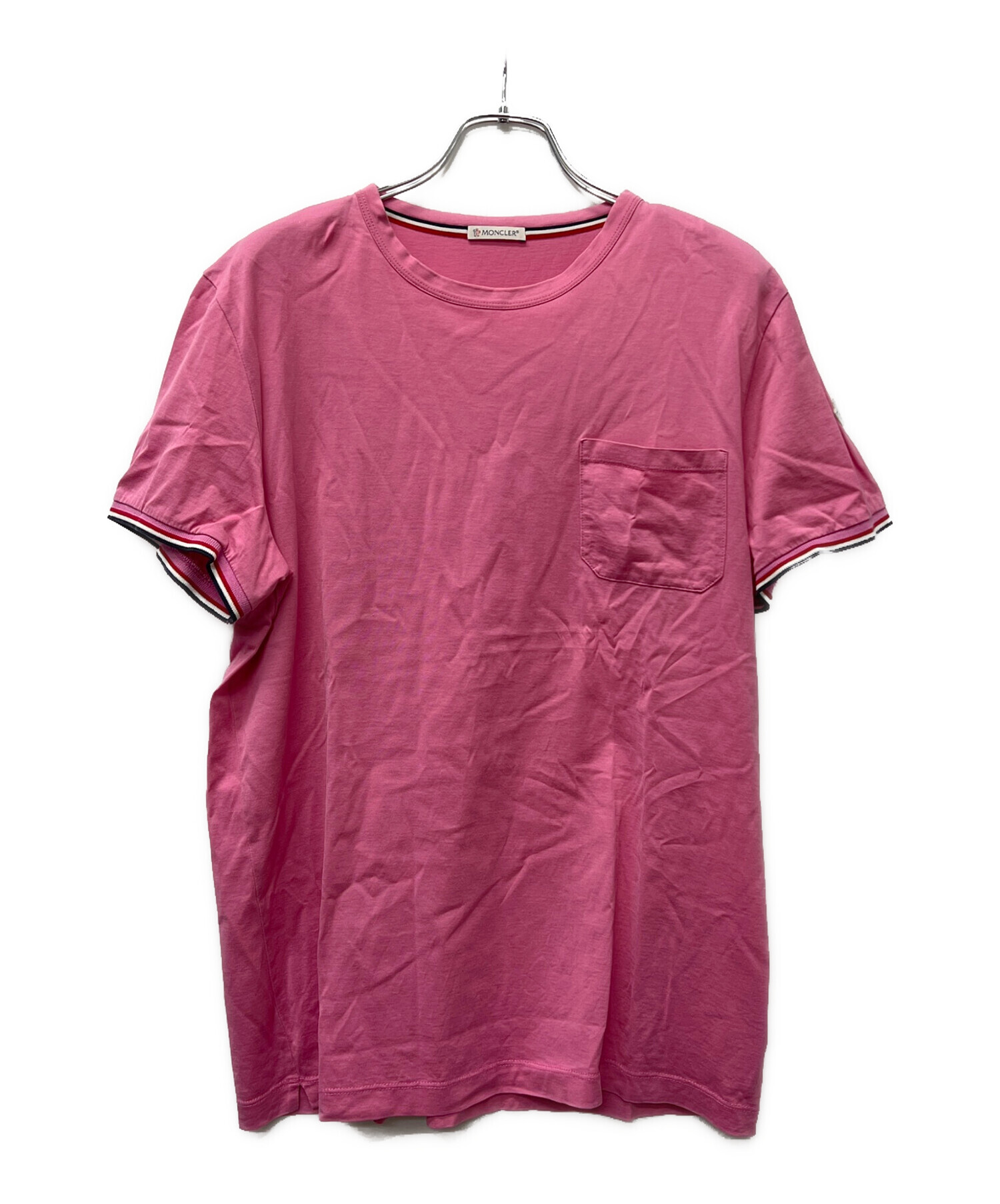 モンクレール2023年限定 Tシャツ ピンク 中古・古着通販】MONCLER (モンクレール) MAGLIA T-SHIRT ピンク