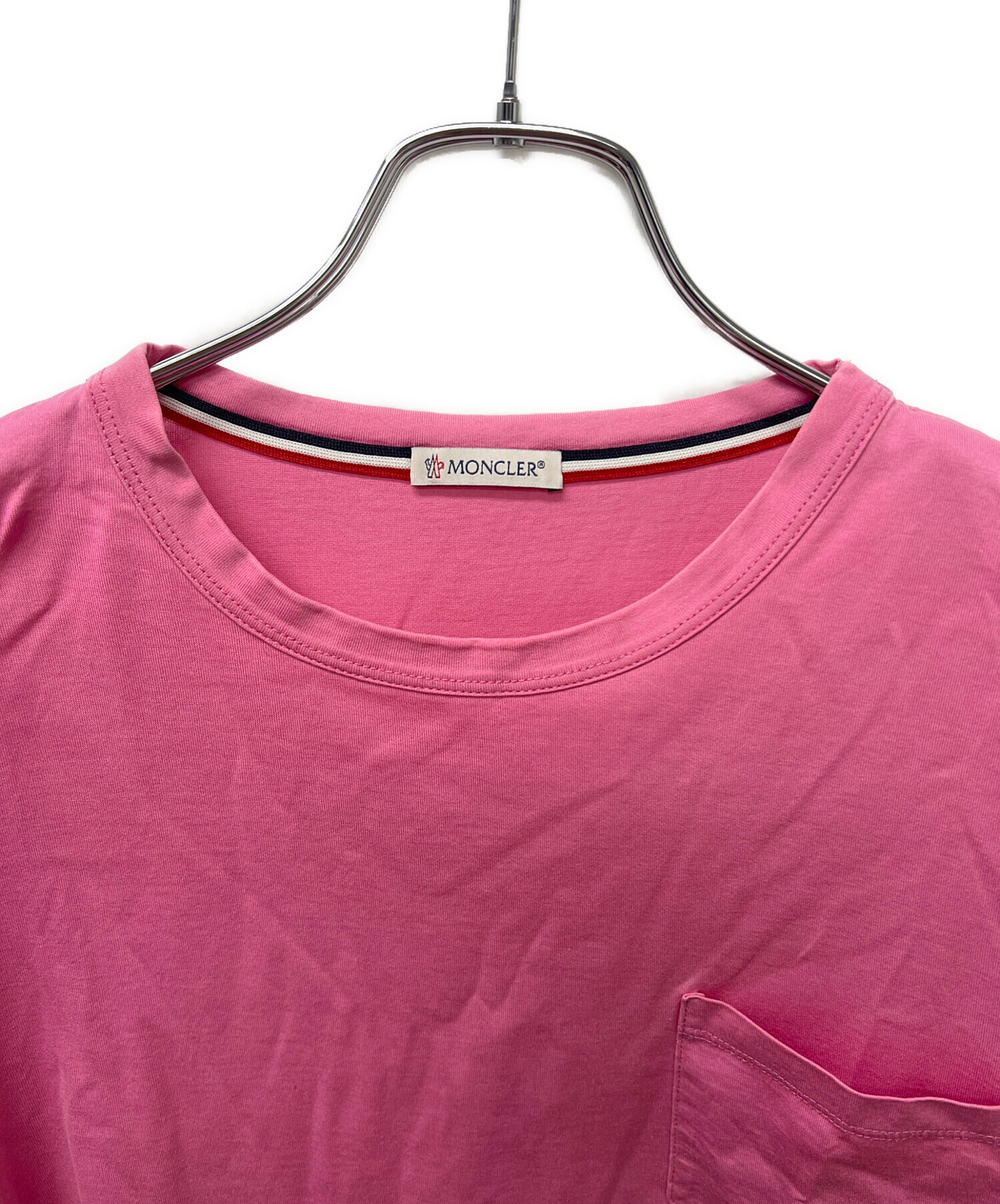 MONCLER ピンク 半袖Tシャツ 中古・古着通販】MONCLER (モンクレール) MAGLIA T-SHIRT ピンク