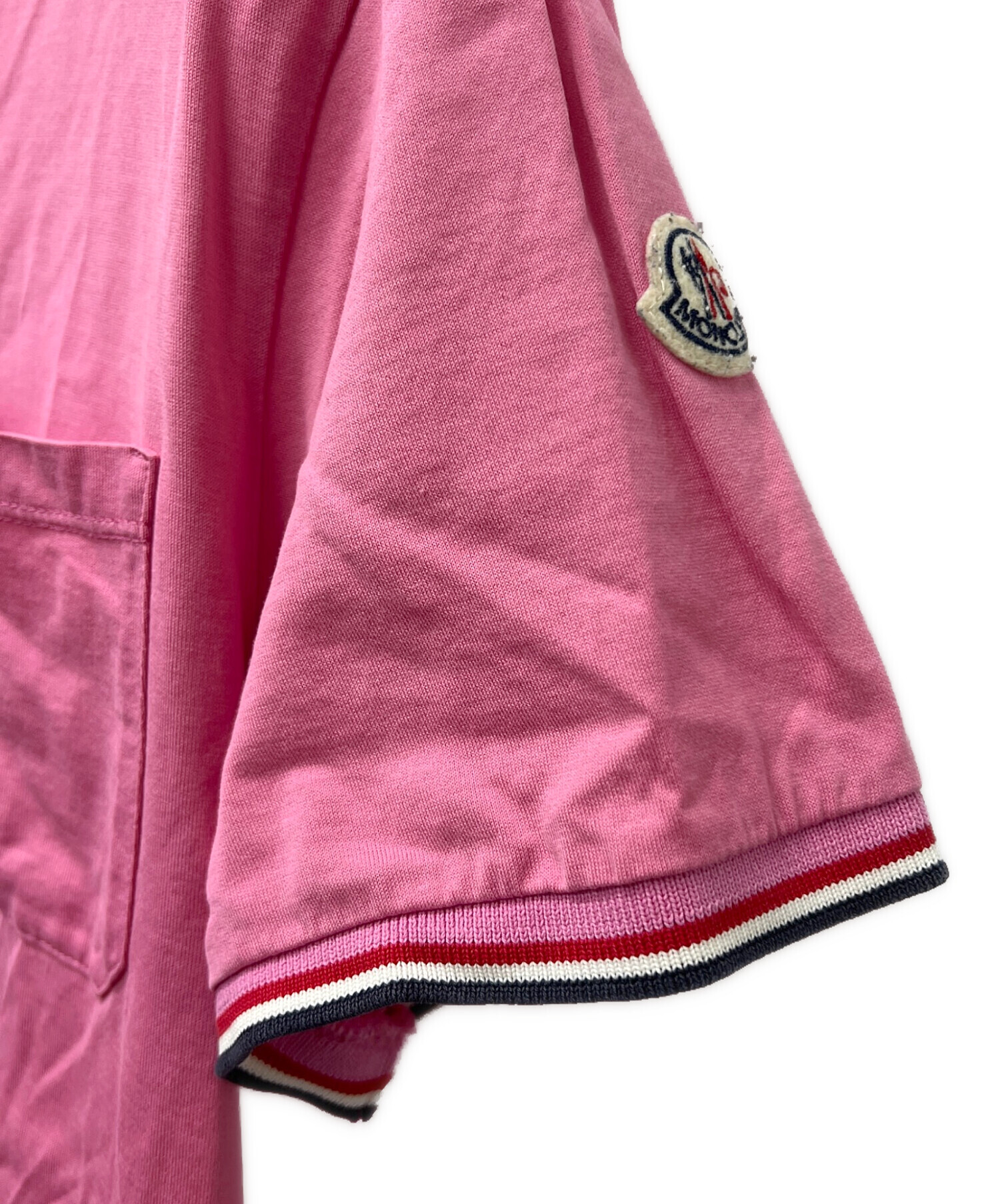 MONCLER モンクレール シャツ 半袖 Tシャツ メンズ ピンク Sサイズ MONCLER Logo cotton T-shirt | Harvey Nichols