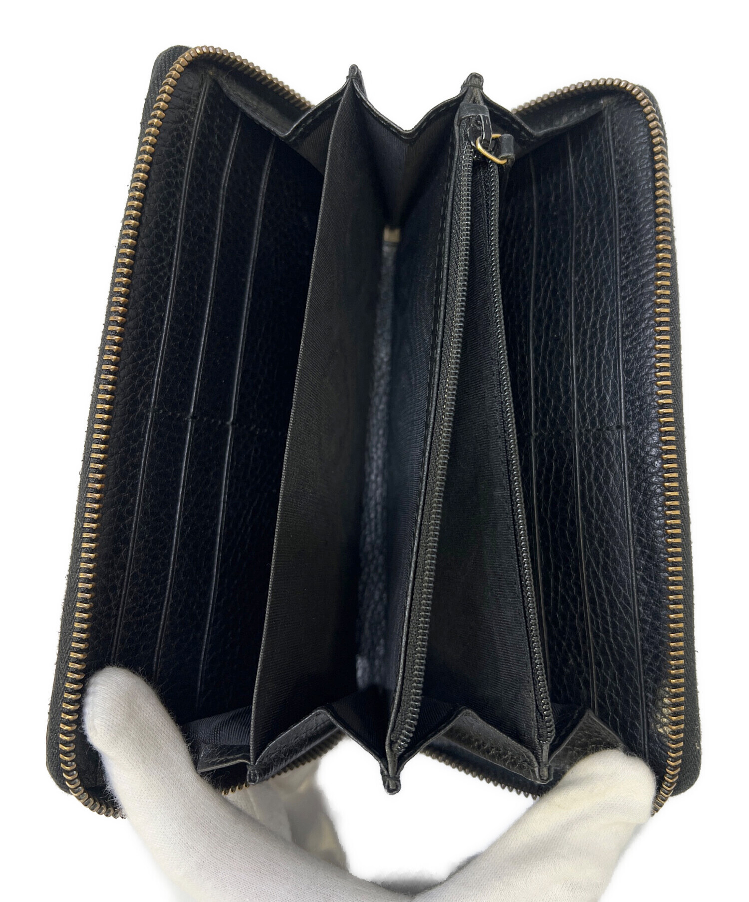 中古・古着通販】GUCCI (グッチ) 長財布 ブラック｜ブランド・古着通販