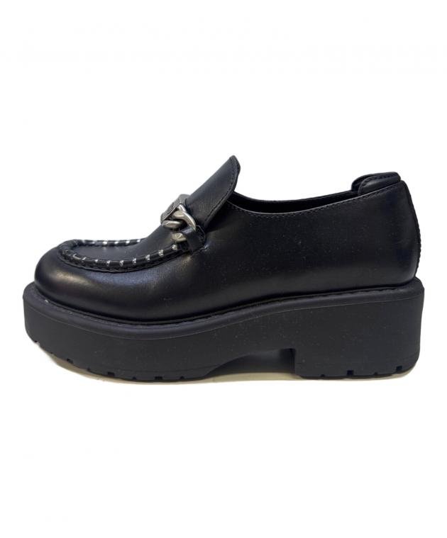 中古・古着通販】MIU MIU (ミュウミュウ) レザーローファー ブラック