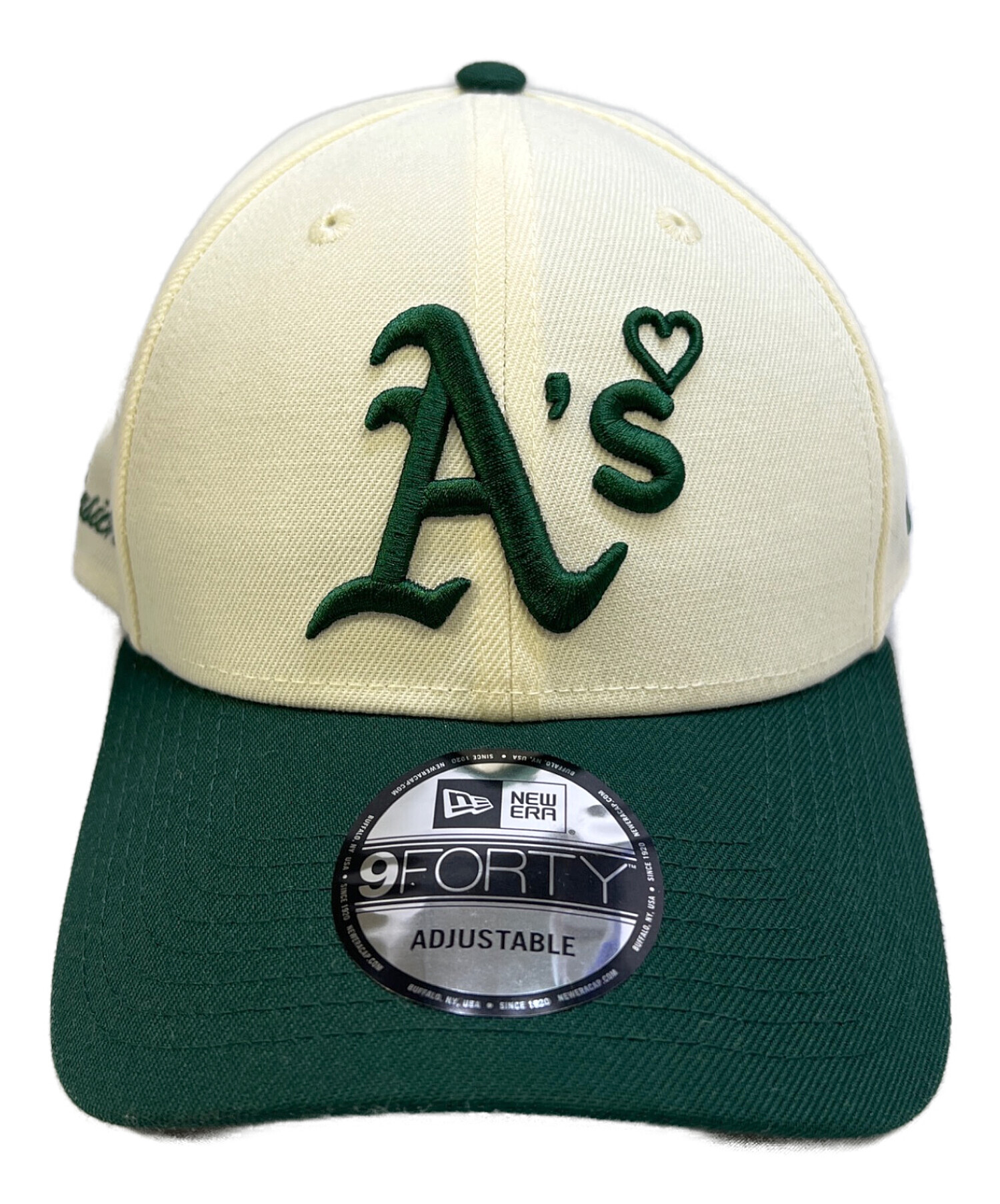 中古・古着通販】New Era (ニューエラ) キャップ アイボリー×グリーン