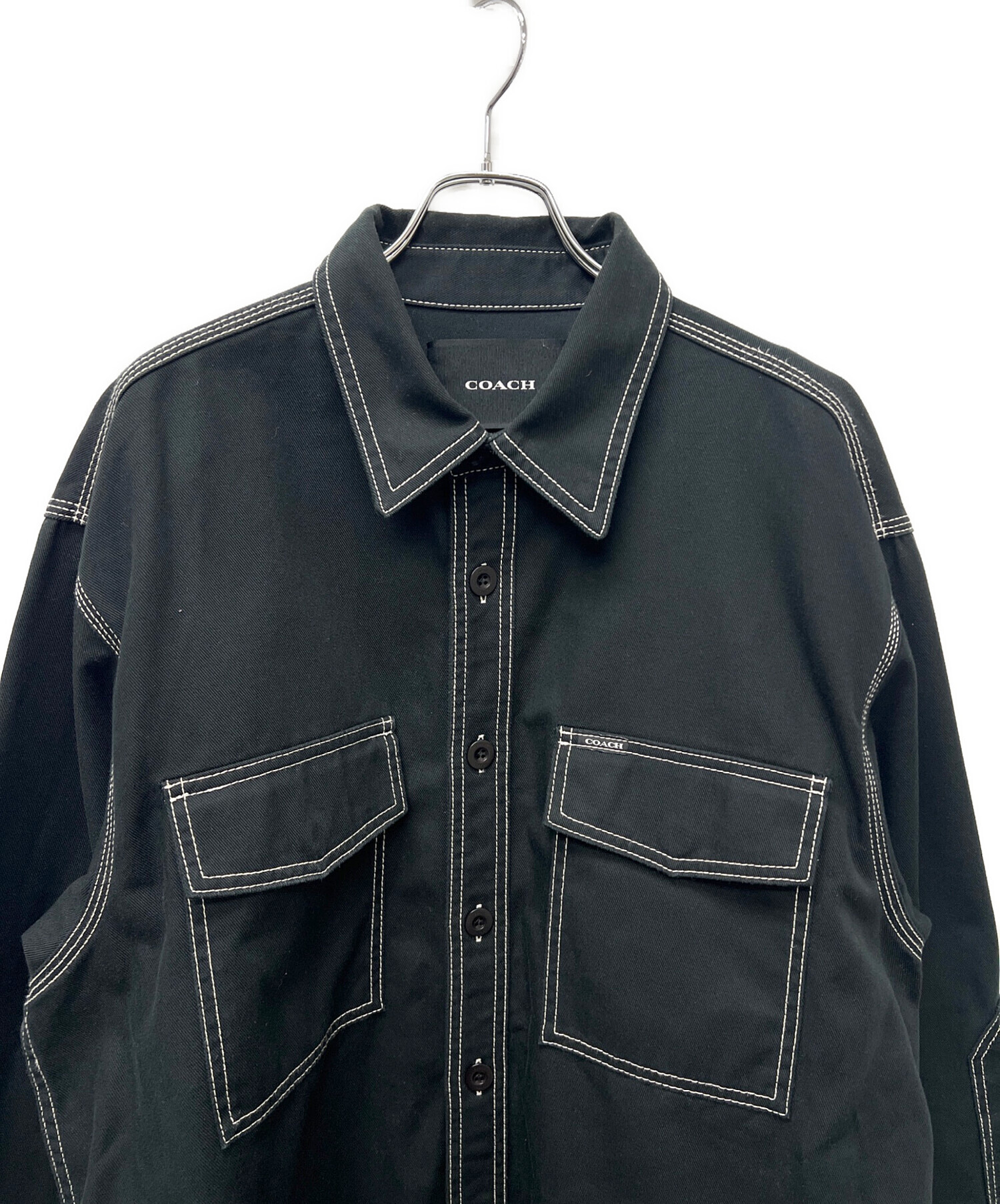 中古・古着通販】COACH (コーチ) カバーオール ブラック サイズ:XL