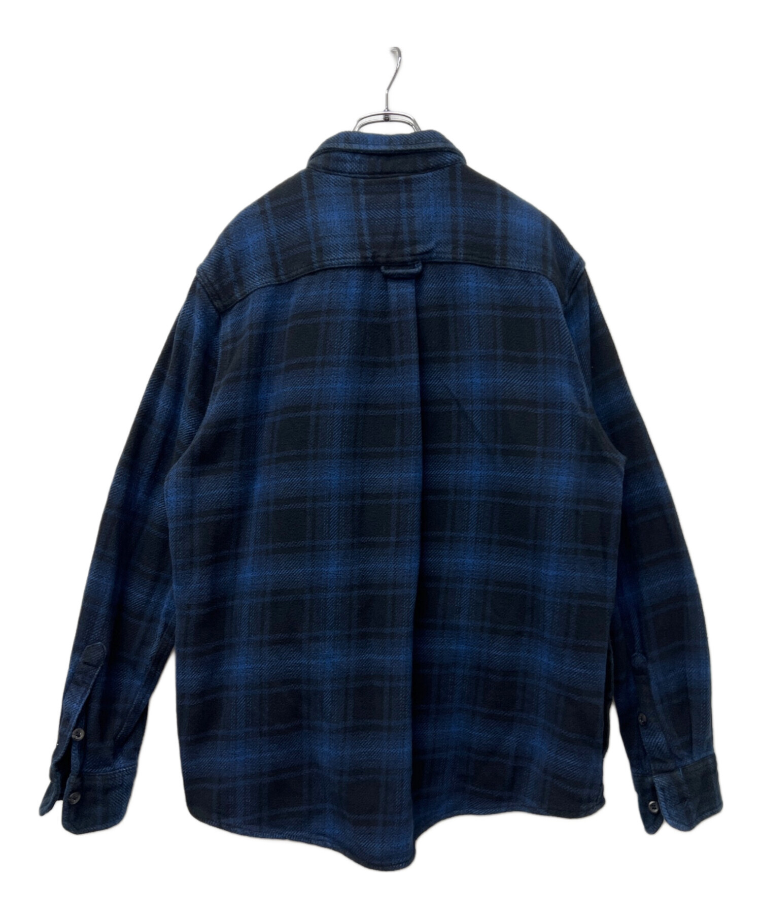 中古・古着通販】ORVIS (オービス) 長袖シャツ ブルー×ブラック サイズ