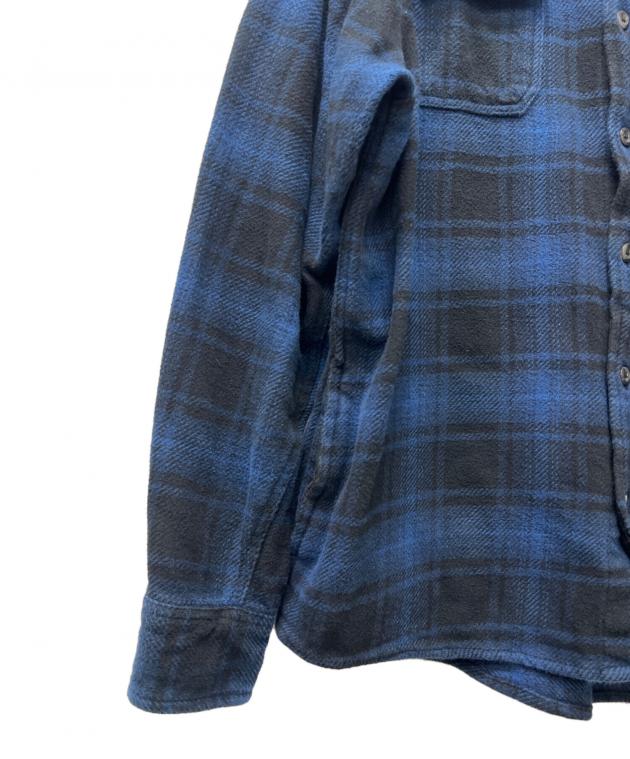 中古・古着通販】ORVIS (オービス) 長袖シャツ ブルー×ブラック サイズ