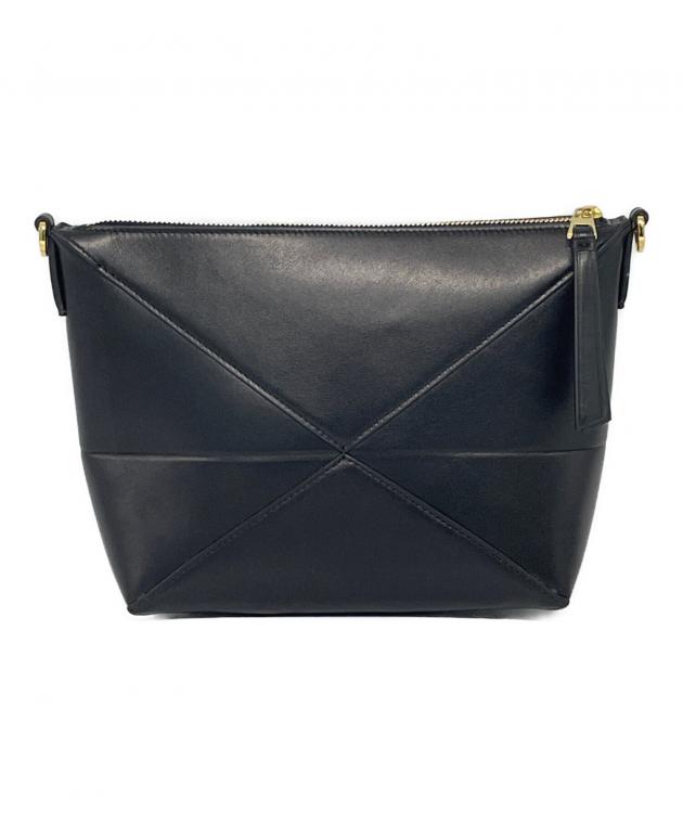 中古・古着通販】LOEWE (ロエベ) パズルフォルドポーチ ブラック 