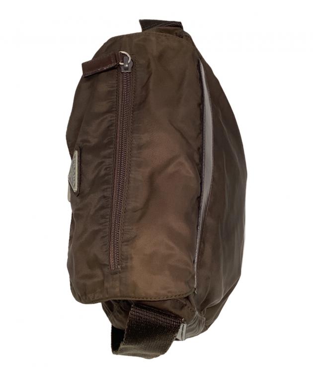 中古・古着通販】PRADA (プラダ) ナイロンショルダーバッグ カーキ
