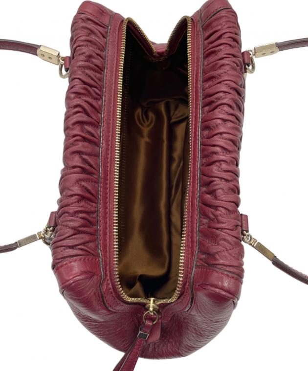 中古・古着通販】COACH (コーチ) マディソンギャザード レッド