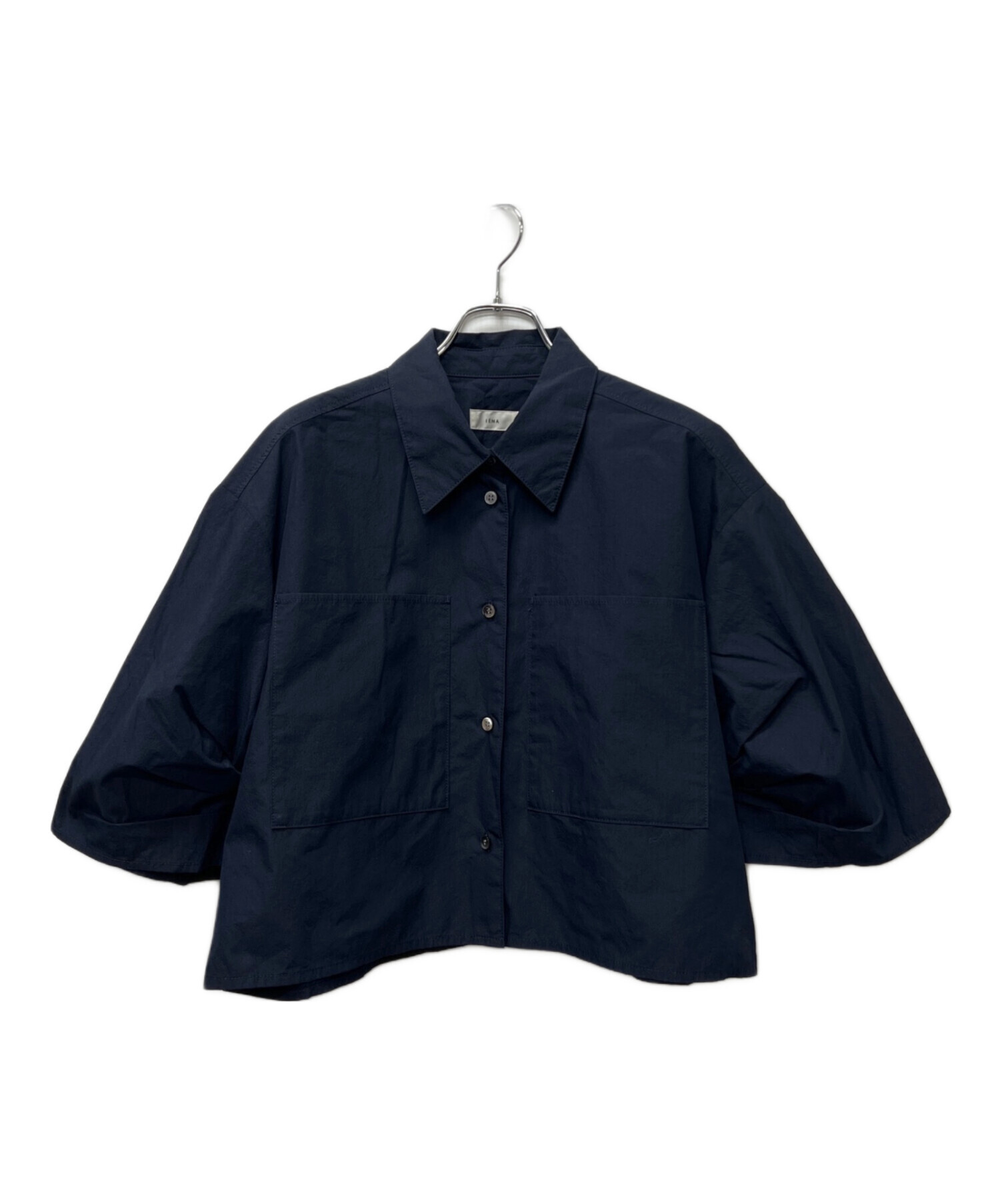 中古・古着通販】IENA (イエナ) FABRICA クロップドシャツ ネイビー 