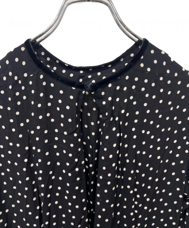 中古・古着通販】SINME (シンメ) ドットマキシワンピース ブラック
