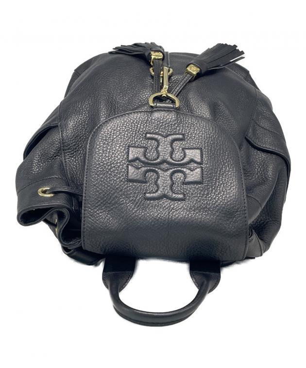 極美品 コーチ COACH リュック タッセル チェーン シボ ブルー レザー