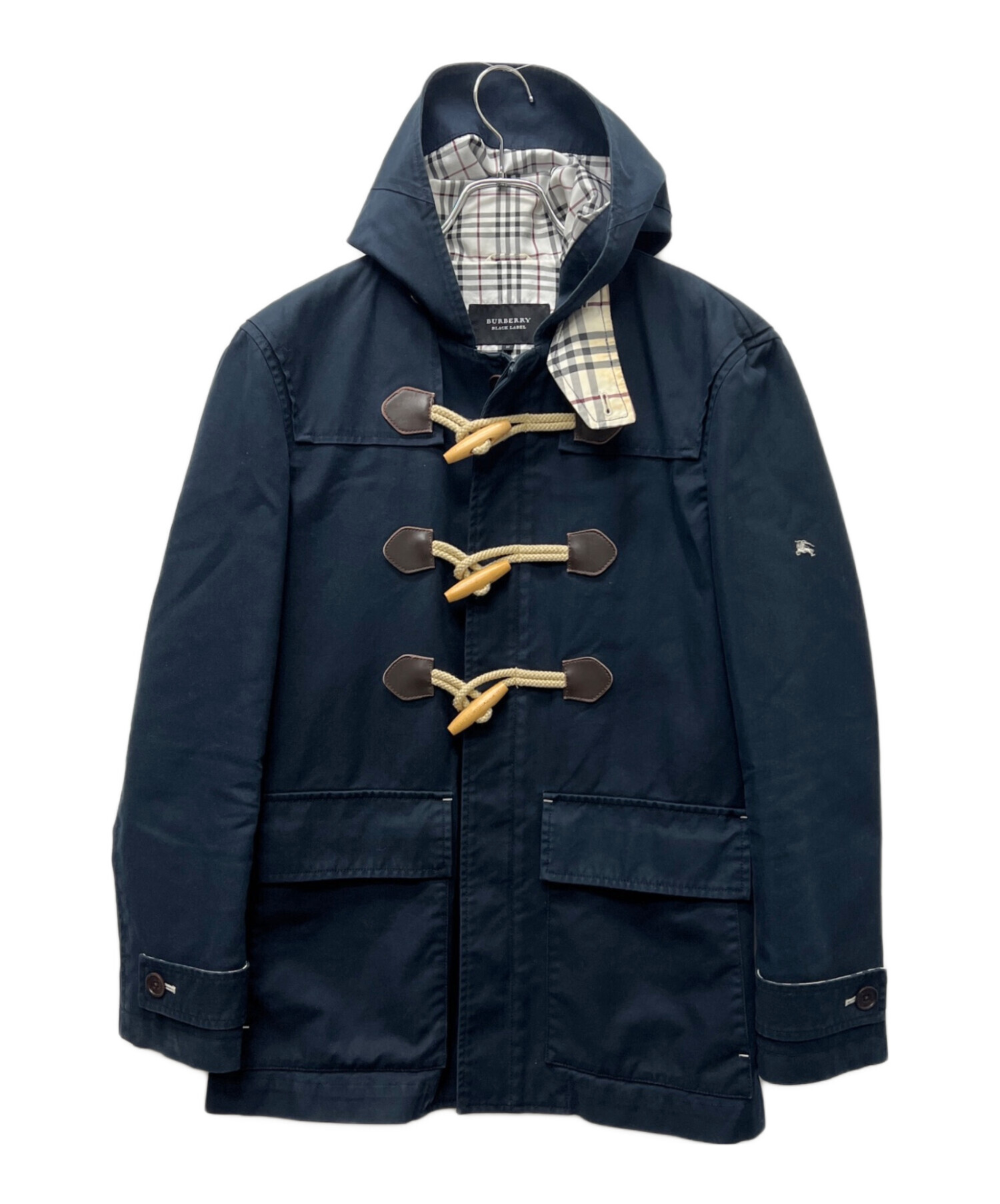 BURBERRY BLACK LABEL ダッフルショートコート ネイビー 中古・古着通販】BURBERRY BLACK LABEL (バーバリーブラックレーベル