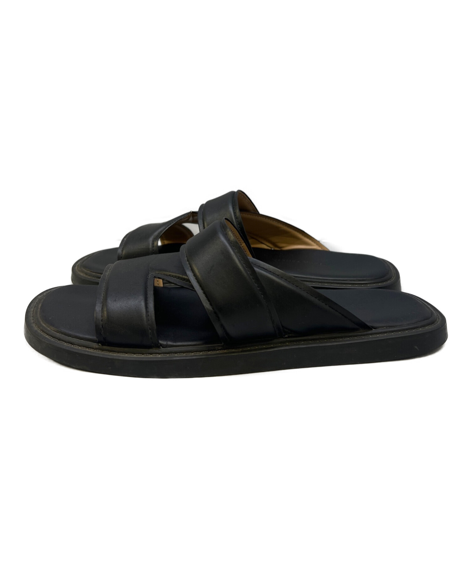 BOTTEGA VENETA ボッテガベネタ サンダル 28cm 黒 【古着】【中古】【送料無料】 中古・古着通販】BOTTEGA VENETA (ボッテガベネタ) サンダル ブラック