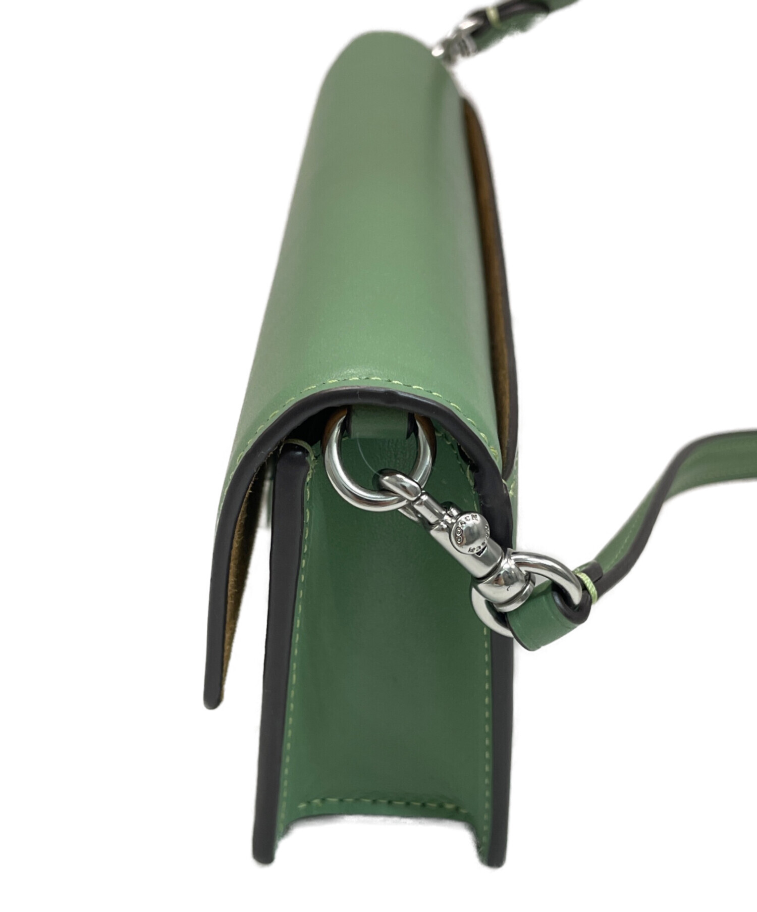 中古・古着通販】COACH (コーチ) ショルダーバッグ 黄緑｜ブランド 