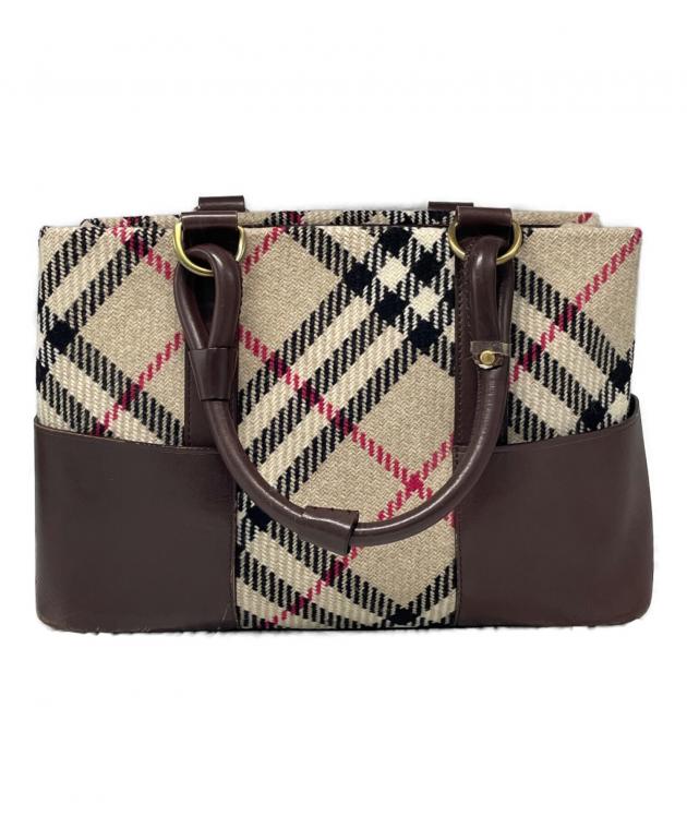 BURBERRY バーバリー バッグ（その他） - ベージュ系x黒 【古着】【中古】 中古・古着通販】BURBERRY (バーバリー) バッグ ベージュ×ブラウン