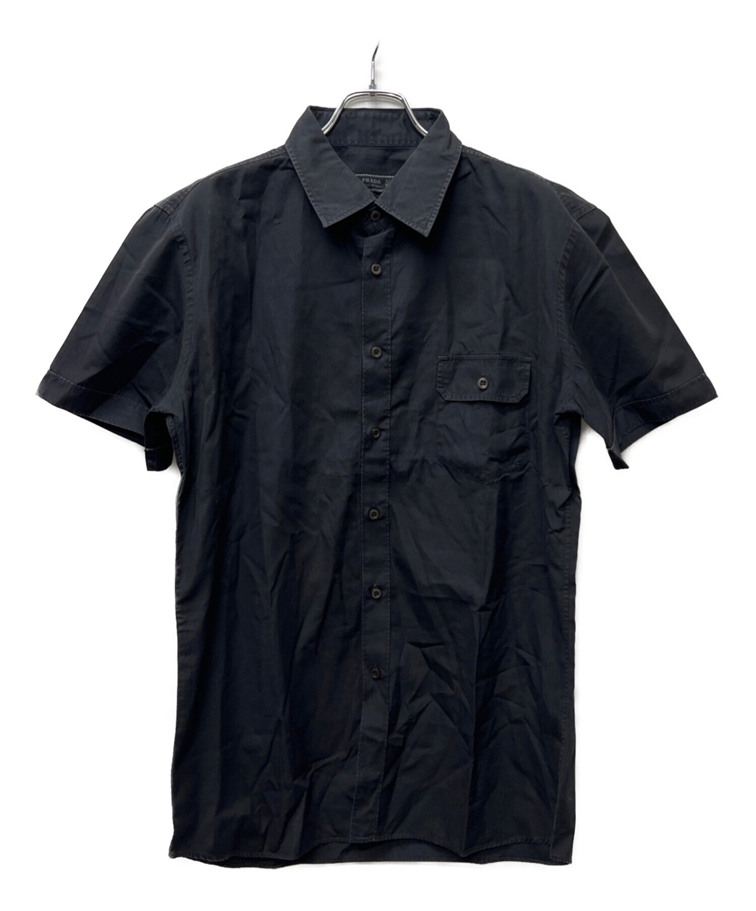 中古・古着通販】PRADA (プラダ) 半袖シャツ ブラック サイズ:42