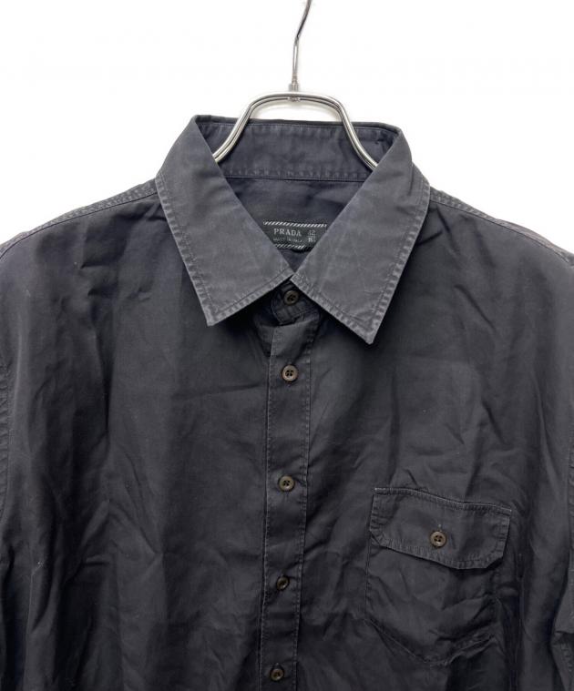 中古・古着通販】PRADA (プラダ) 半袖シャツ ブラック サイズ:42