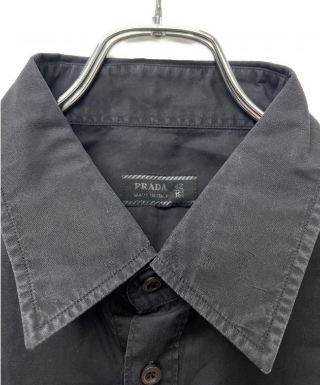 PRADAヴィンテージ半袖シャツ42 中古・古着通販】PRADA (プラダ) 半袖シャツ ブラック サイズ:42