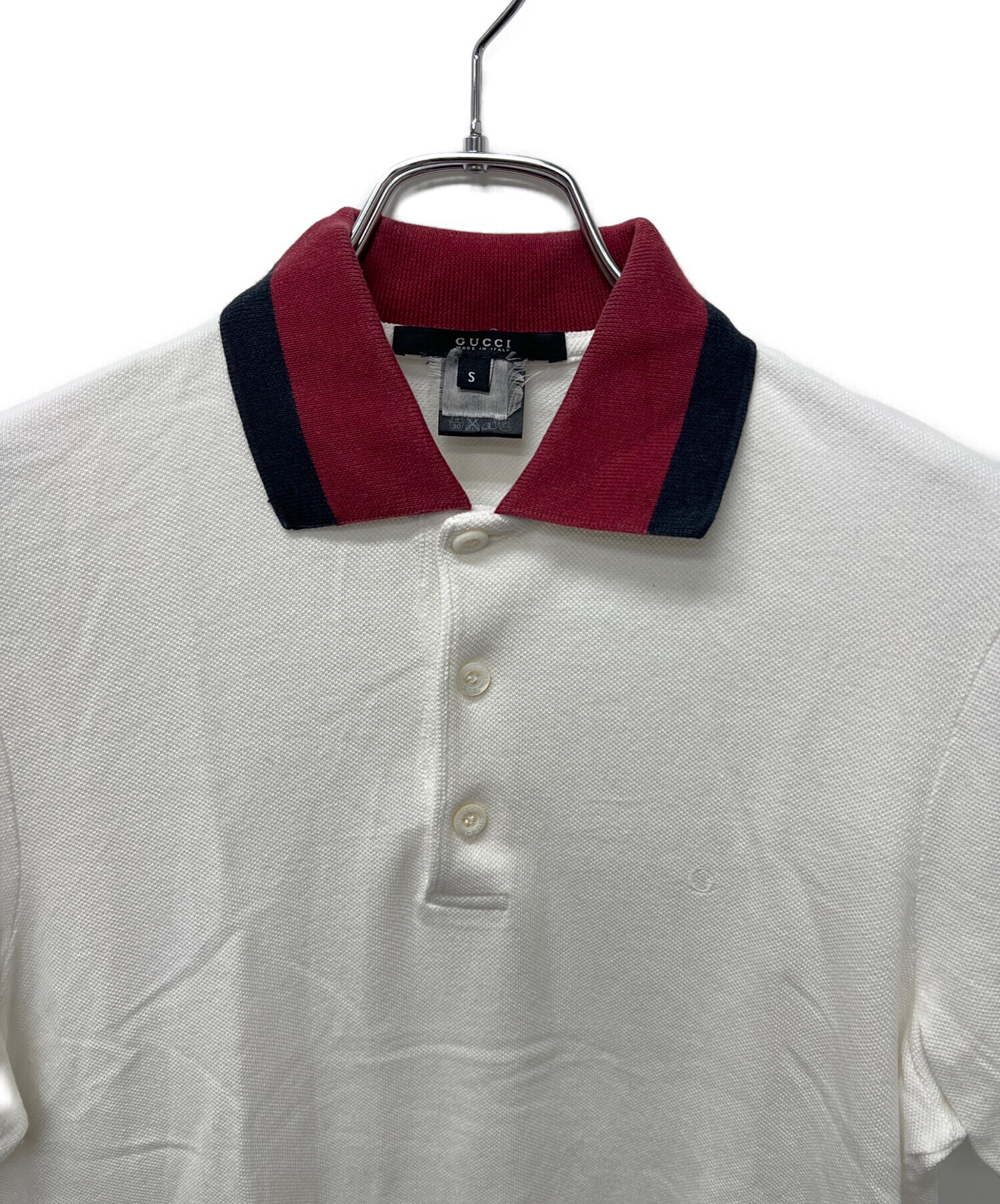 ☆GUCCI☆グッチ☆ライトグレー☆ポロシャツ☆ 中古・古着通販】GUCCI (グッチ) ポロシャツ グレー サイズ:S