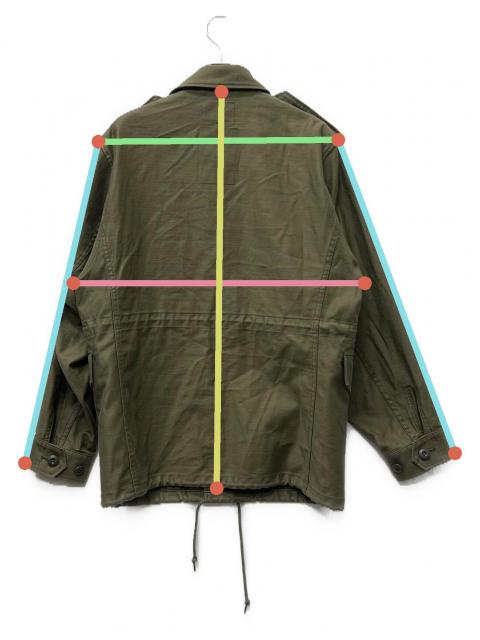 中古・古着通販】HYKE (ハイク) ミリタリージャケット カーキ サイズ