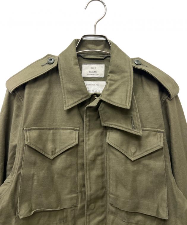 中古・古着通販】HYKE (ハイク) ミリタリージャケット カーキ サイズ