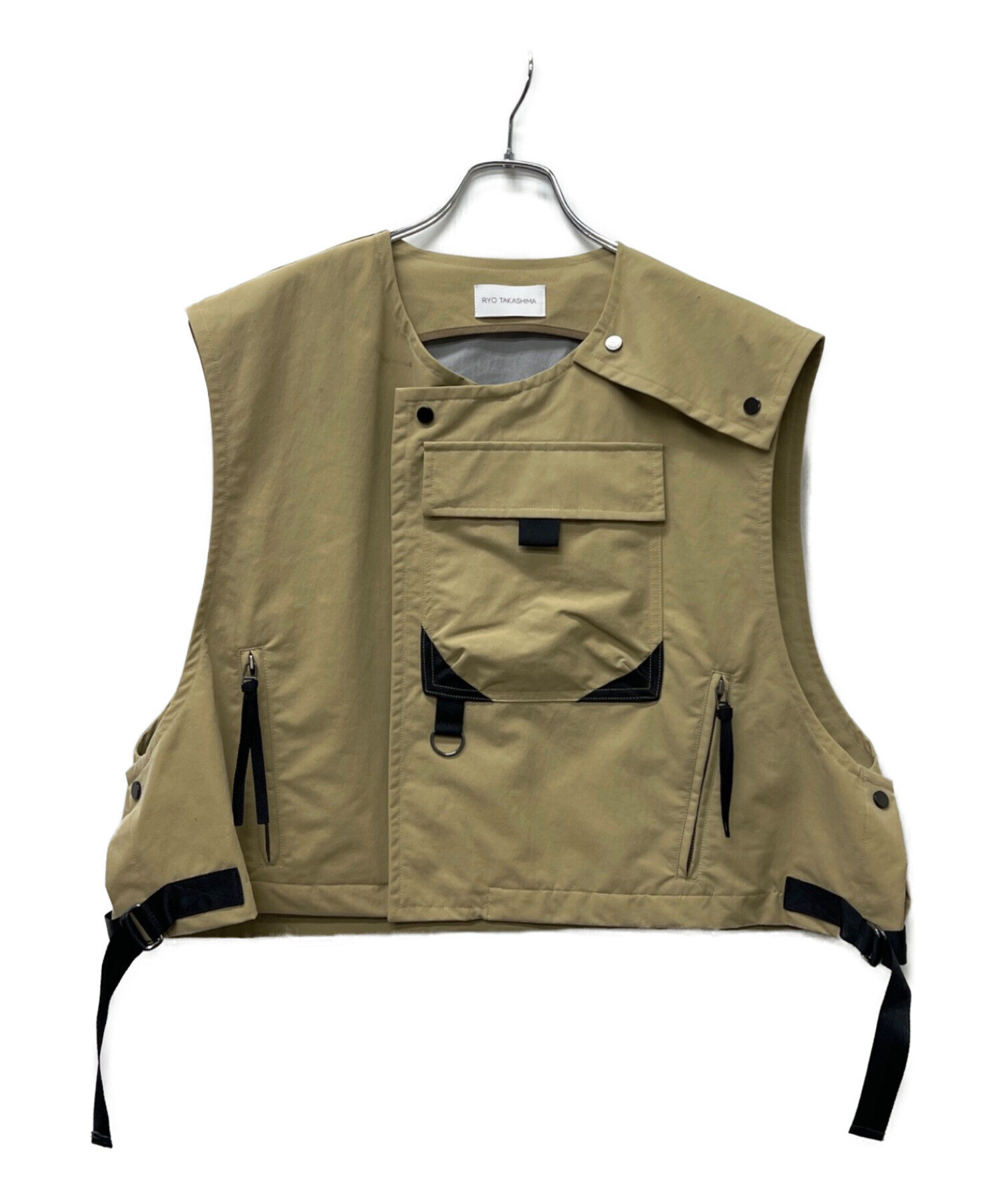 RYO TAKASHIMA テクニカルベスト 中古・古着通販】RYO TAKASHIMA (リョウタカシマ) ベスト ベージュ