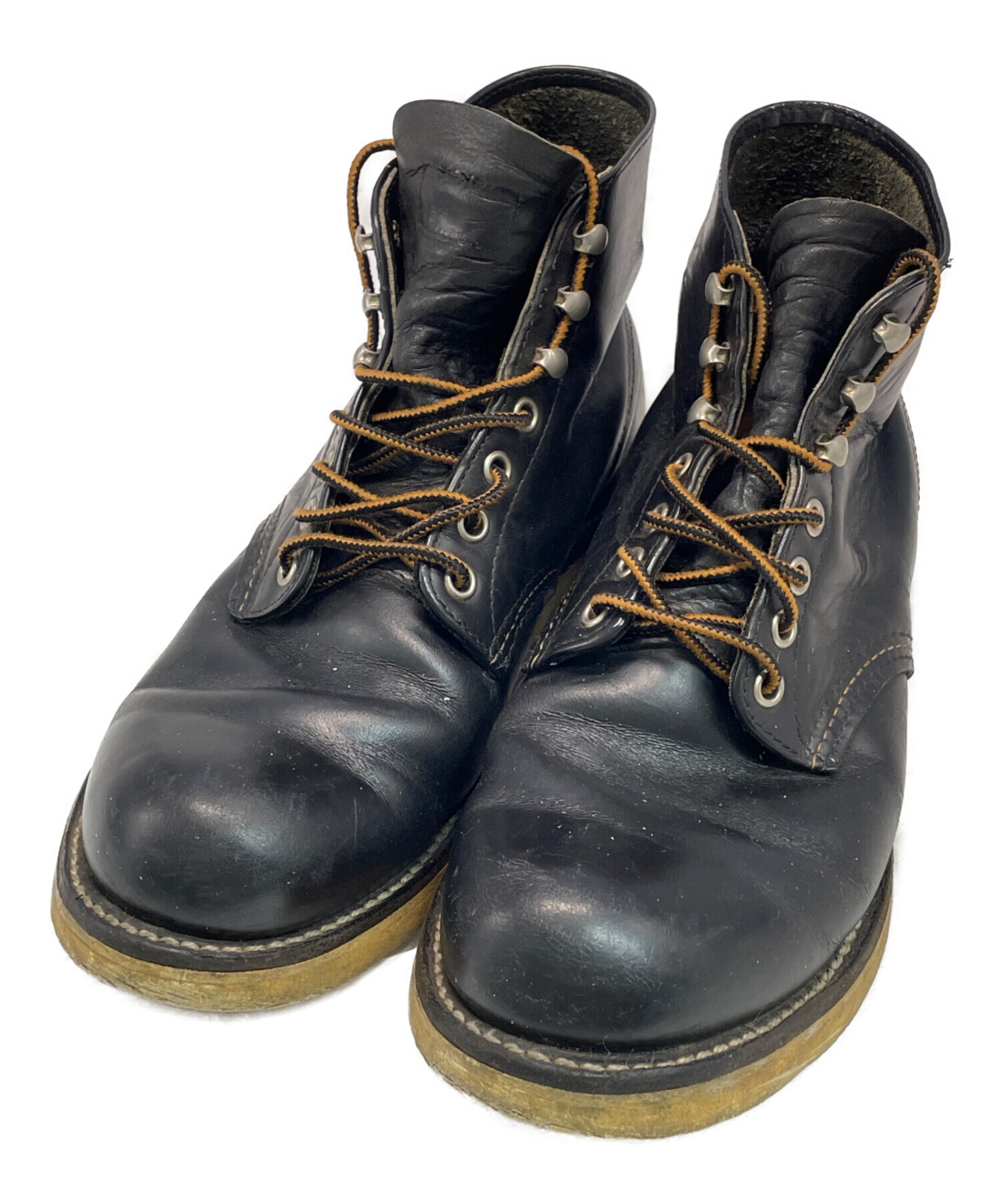 【中古】RED WING 7ホールブーツ サイズ7 1/2(26cm相当) 黒 8180 羽タグ[91][240091395134] 中古・古着通販】RED WING (レッドウィング) 7ホールブーツ ブラック