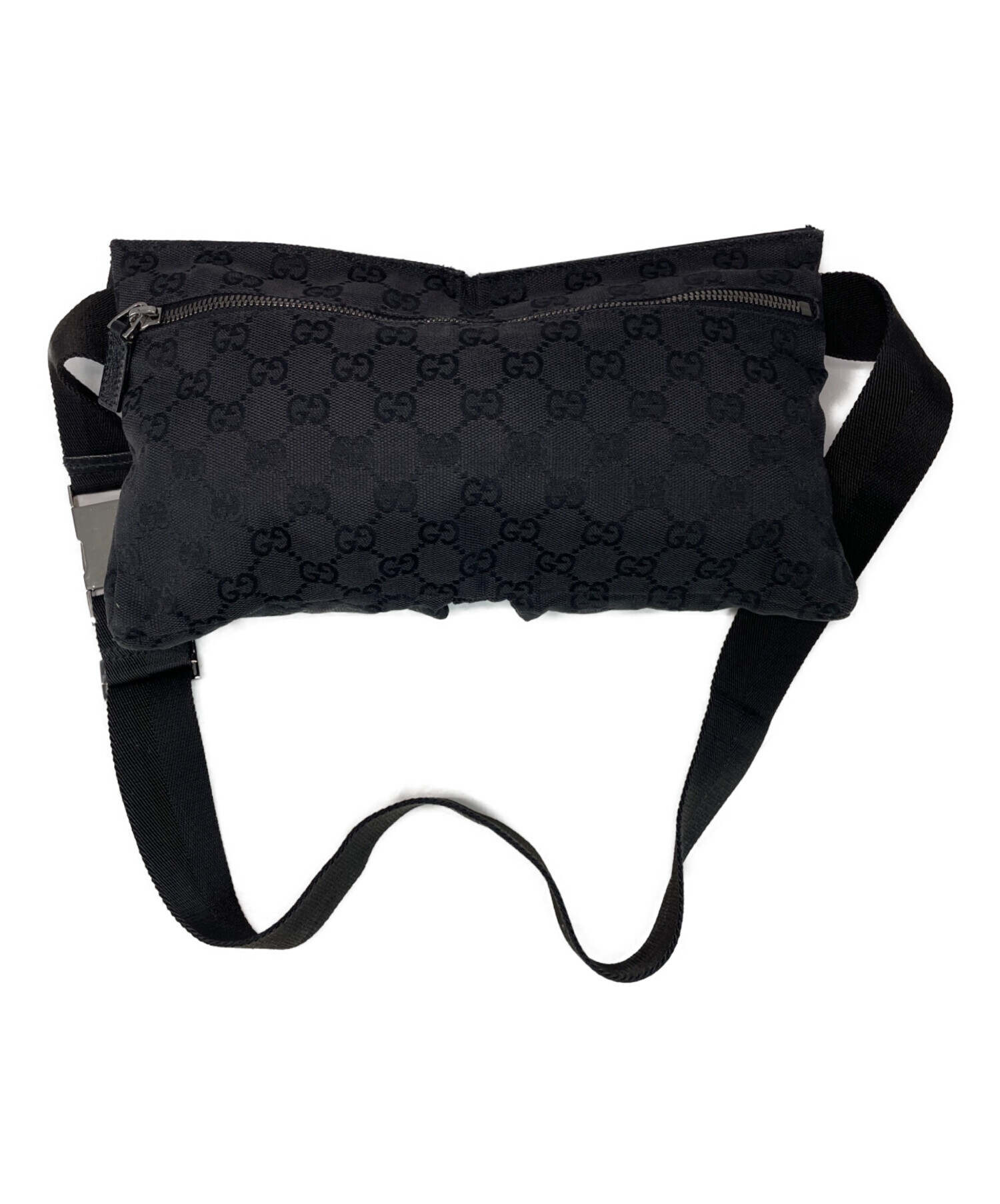 美品GUCCI ウエストポーチ 中古・古着通販】GUCCI (グッチ) ウエストポーチ ブラック｜ブランド