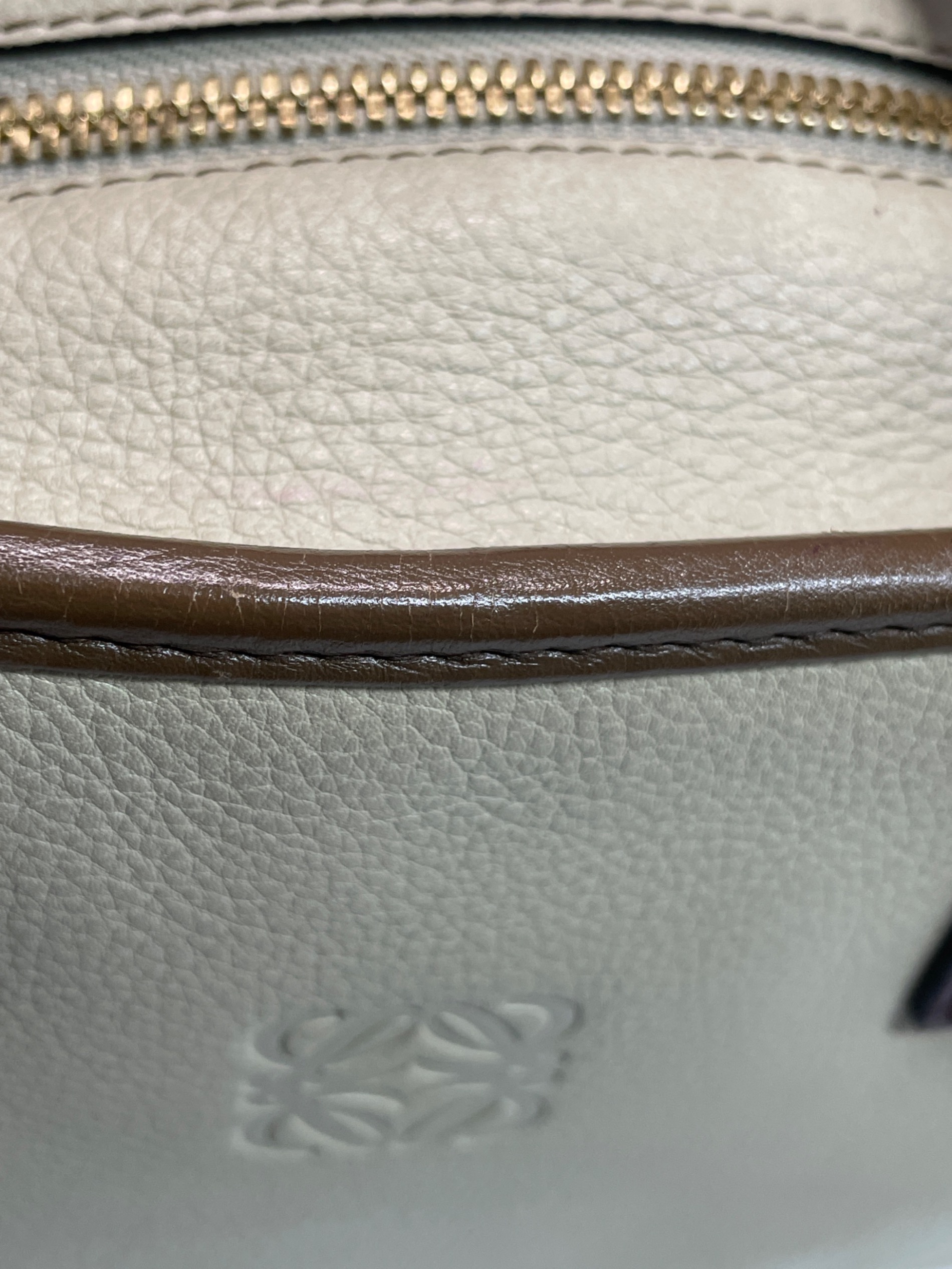 中古・古着通販】LOEWE (ロエベ) ハンドバッグ ベージュ×ブラウン