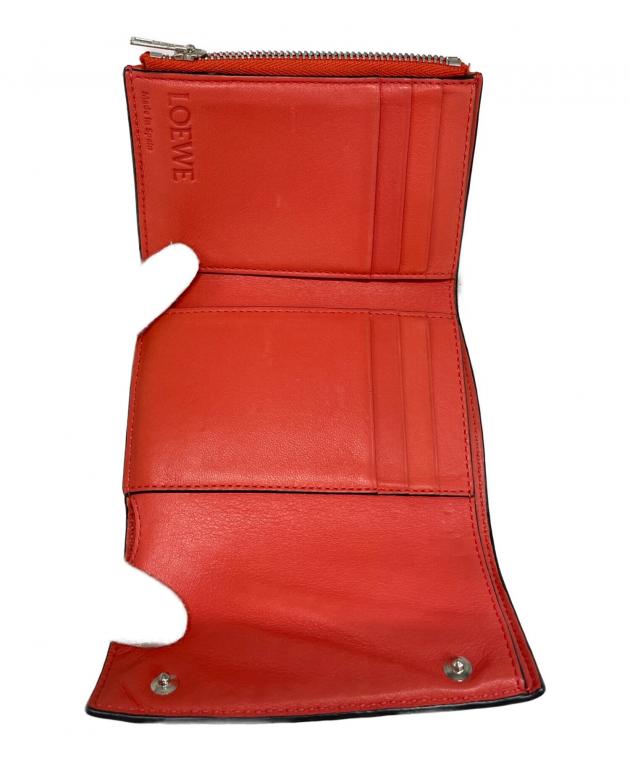中古・古着通販】LOEWE (ロエベ) 3つ折り財布 オレンジ｜ブランド