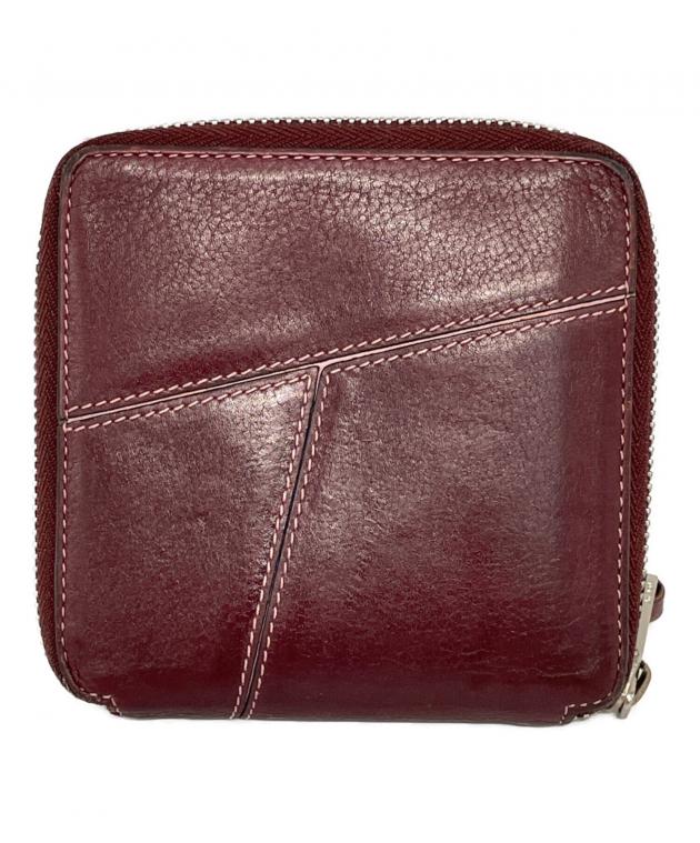 【新品未使用】LOEWE バーガンディ 二つ折り財布　ワインレッド 中古・古着通販】LOEWE (ロエベ) 2つ折り財布 ピンク×ボルドー