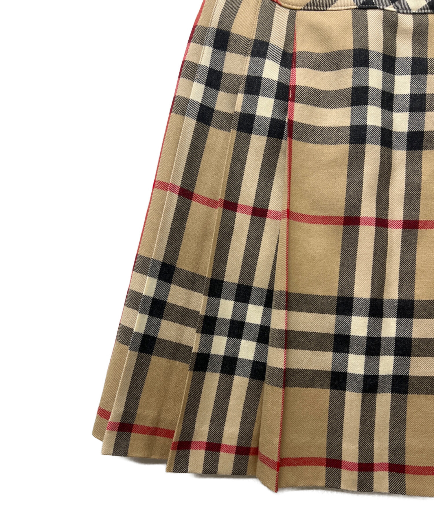 未使用★BURBERRY LONDON バーバリー ロングスカート 麻 絹 中古・古着通販】BURBERRY LONDON (バーバリーロンドン) ノバチェック