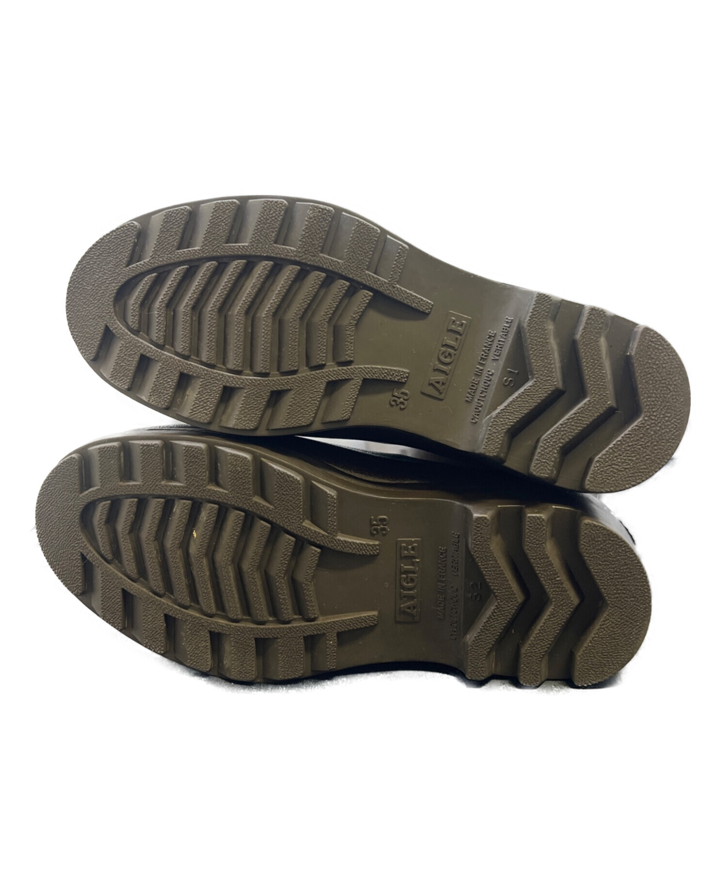 中古・古着通販】AIGLE (エーグル) レインロングブーツ ブラウン