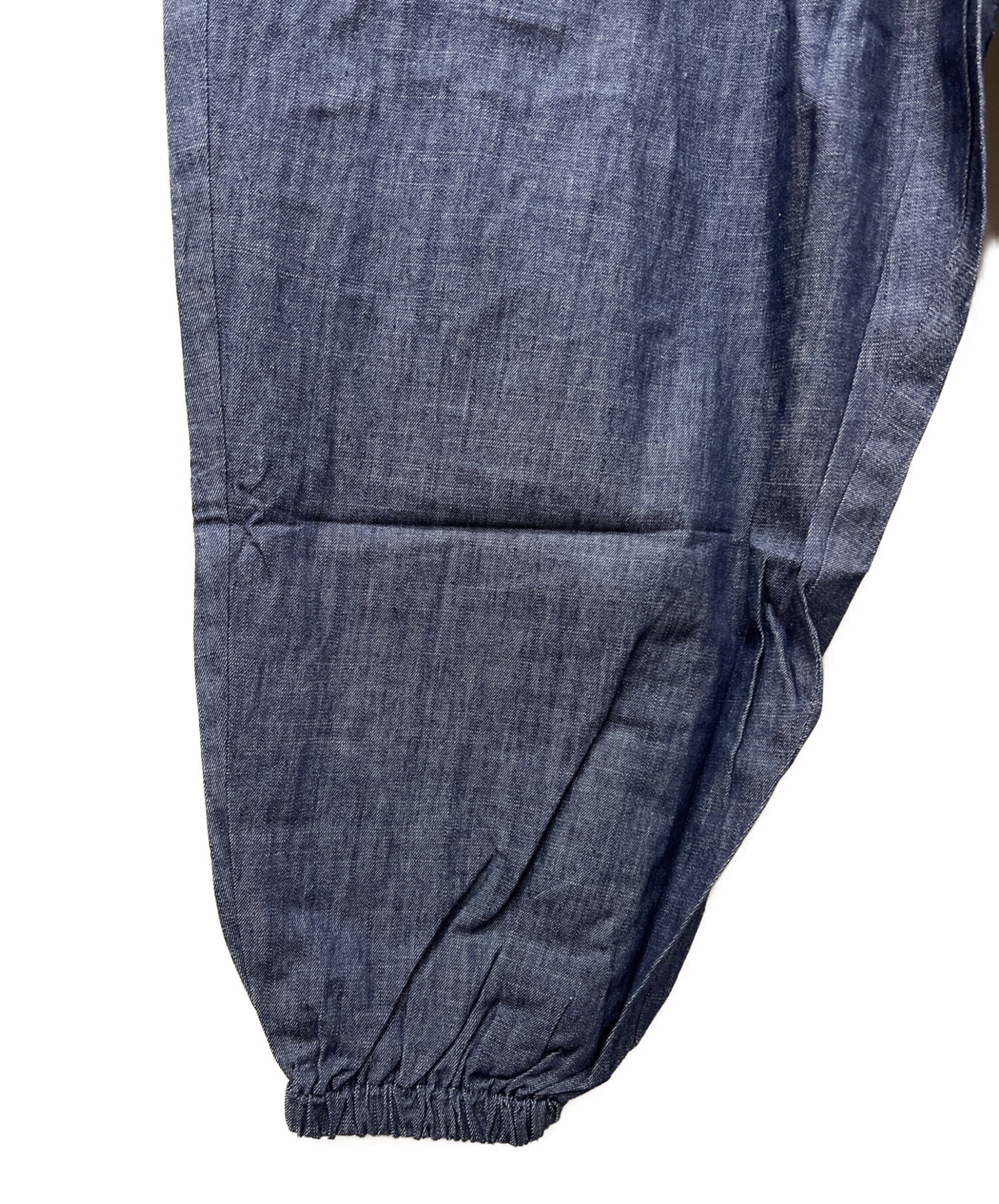 Jih Nunc ジーヌンク リネンバルーンパンツ メンズ L ネイビー　デニム 中古・古着通販】Jih Nunc (ジーヌンク) リネン混ワイドバルーンパンツ
