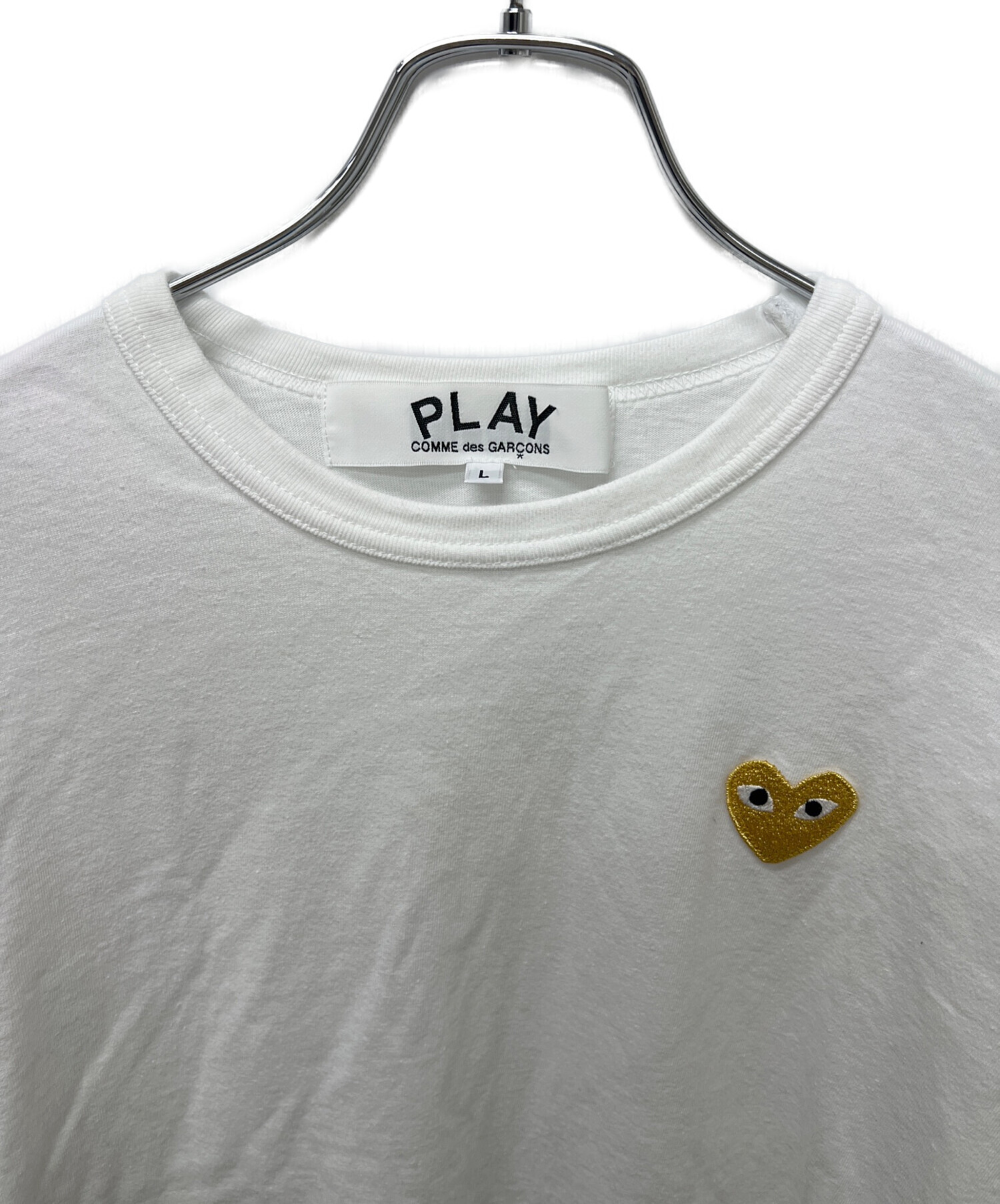 PLAY COMME des GARÇONS 半袖Tシャツ カットソー ホワイト 中古・古着通販】PLAY COMME des GARCONS (プレイコムデギャルソン